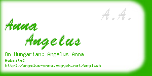 anna angelus business card